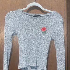 Gray long sleeve top